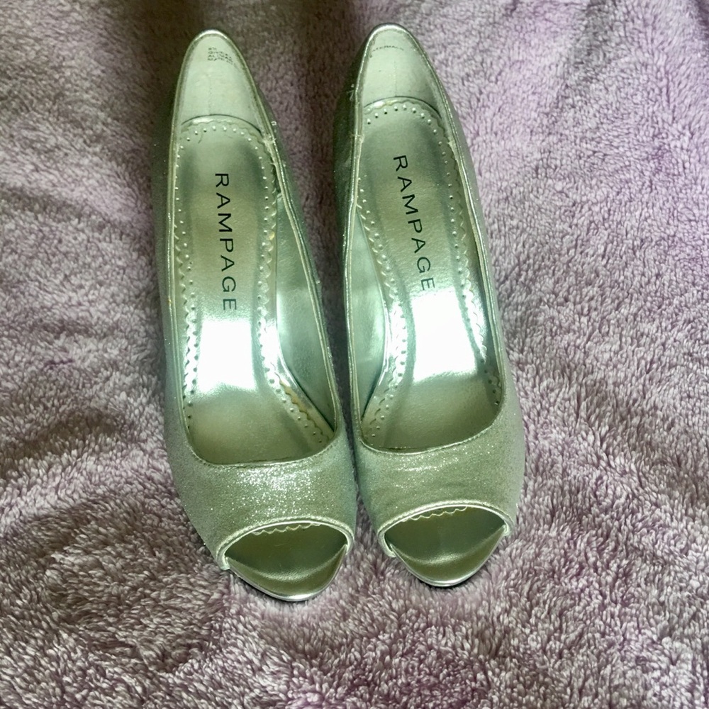 Rampage silver heels